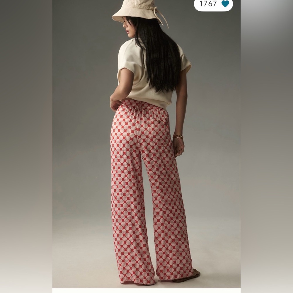Maeve Straight-Leg Pull-On Silk Pants - Picture 3 of 10